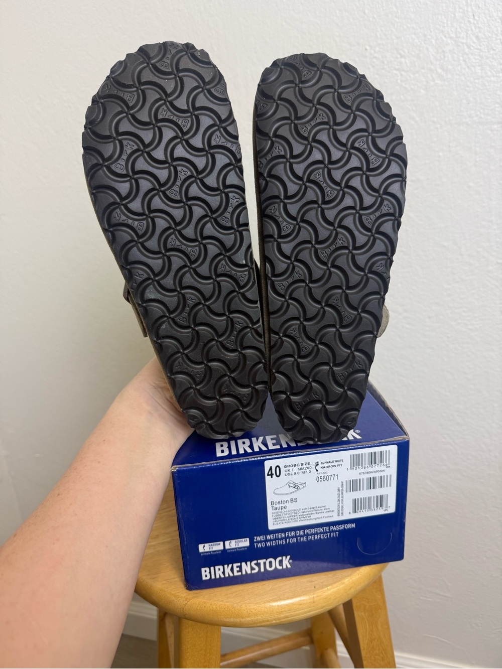 Birkenstock Boston Soft Footbed Clogs Taupe EU 40 NWT - Picture 8 of 11